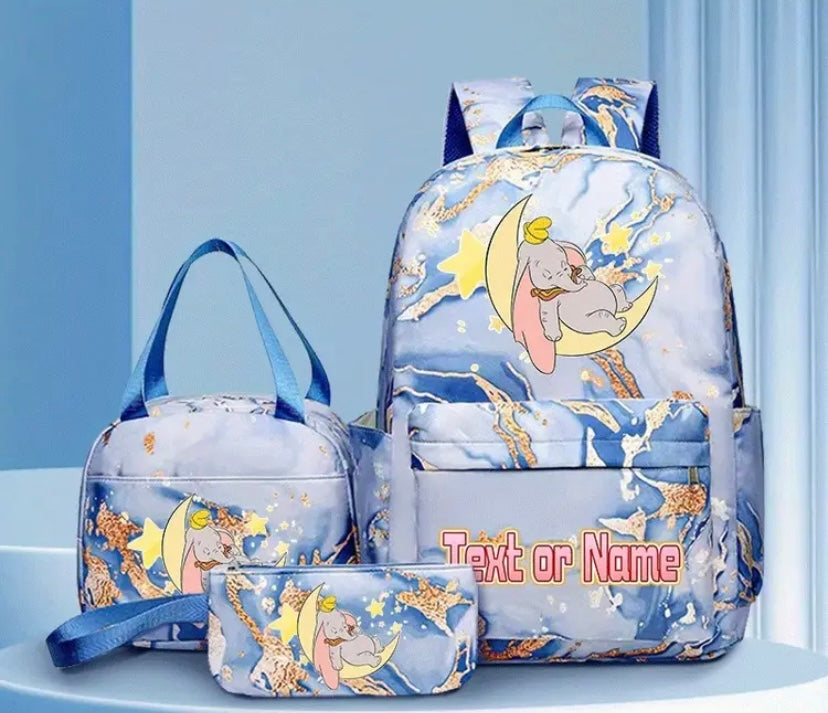 3pc dumbo backpack set