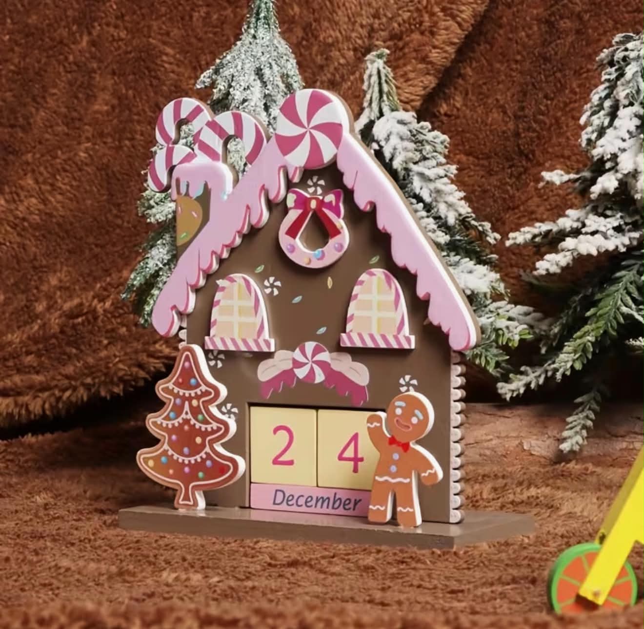 A Cute Macaron Wooden Christmas Calendar