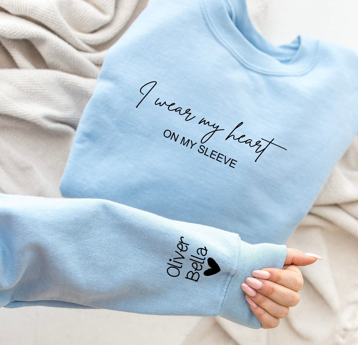 Personalised I Wear My Heart On My Sleeve