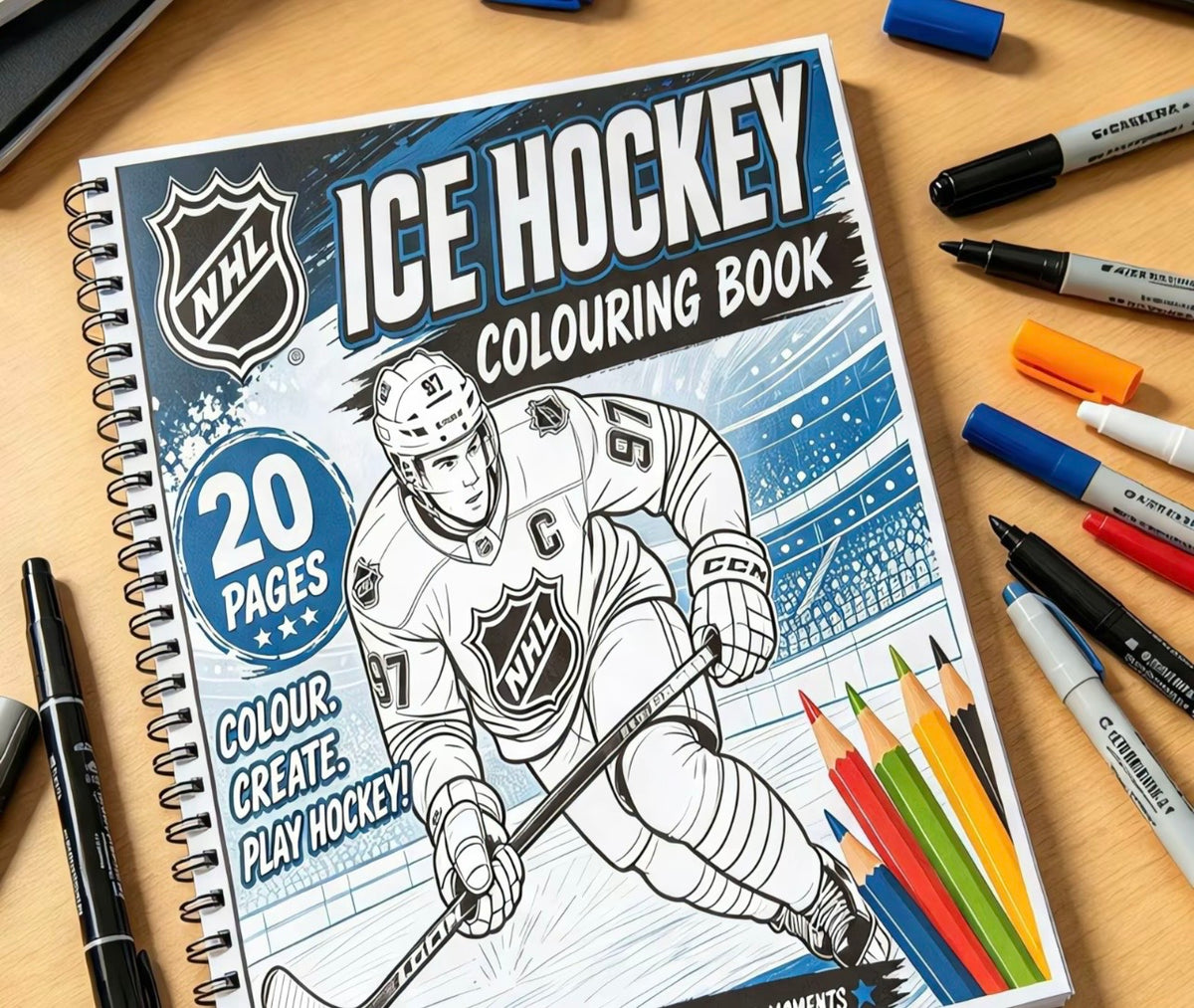 Hockey Fans Colouring Book