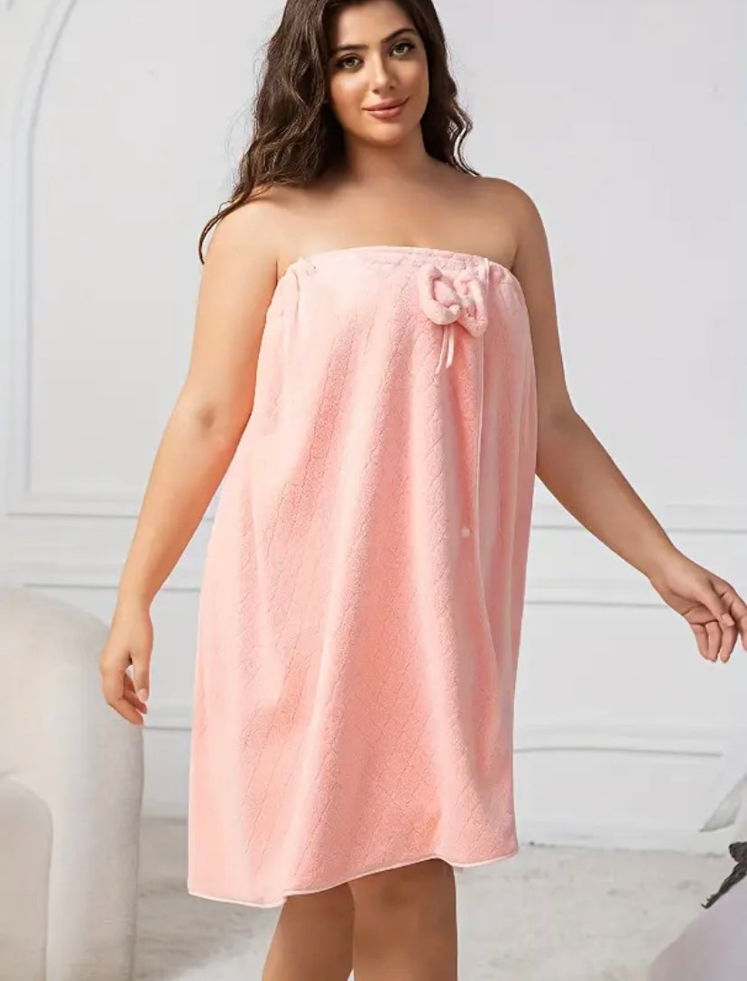 2pc extra large bath skirt & shower cap set