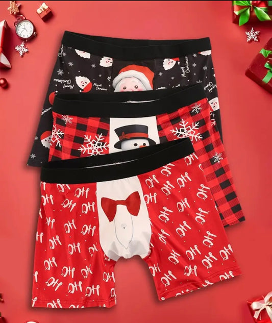 3pc random men Christmas boxers