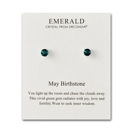 May (Emerald) Birthstone Earrings