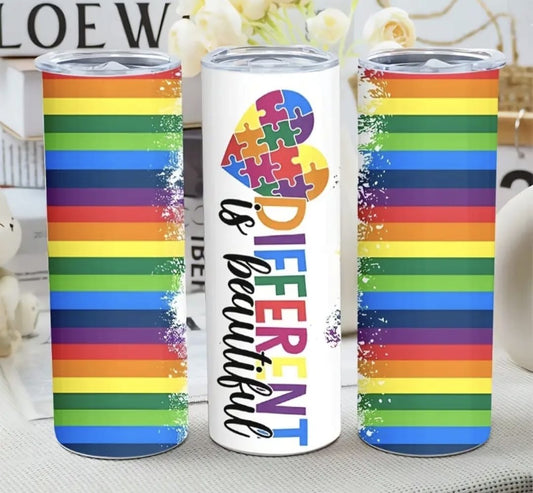 Different is beautiful tumbler