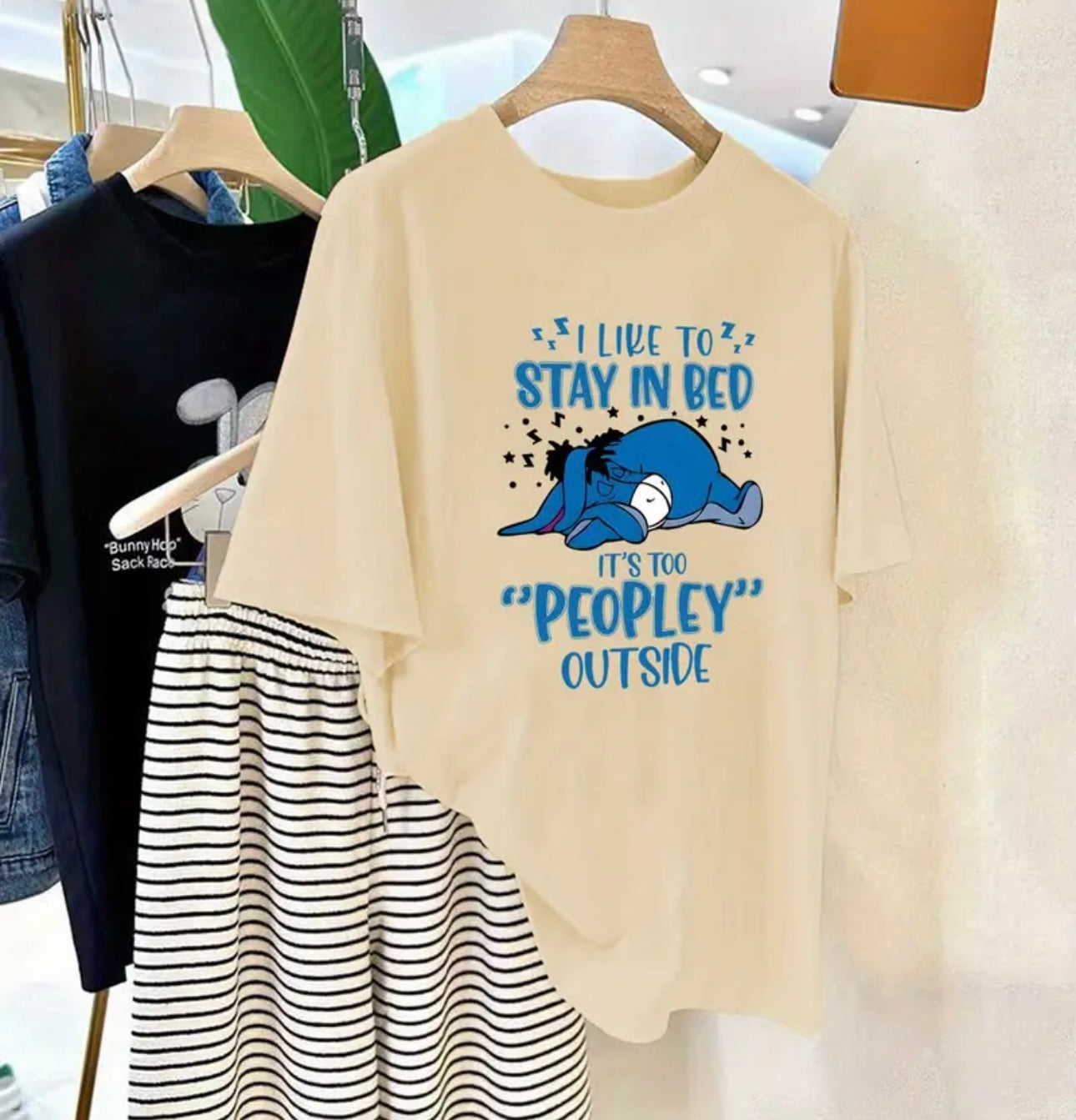 Disney Official Eeyore "Stay in Bed" Women's T-Shirt