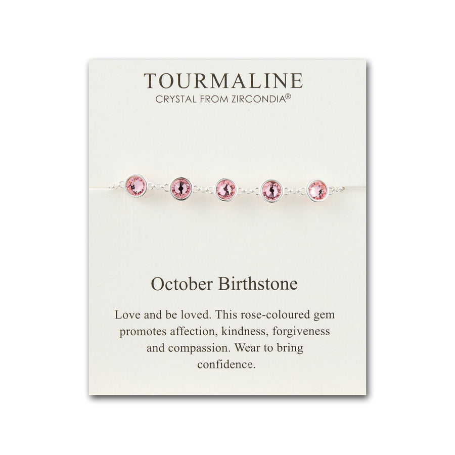 October Birthstone Bracelet Created with Tourmaline Zircondia
