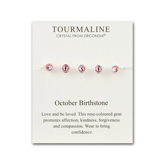 October Birthstone Bracelet Created with Tourmaline Zircondia