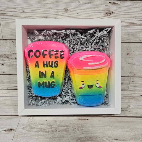 Coffee-A hug in a mug Set of 2 Bath Bombs