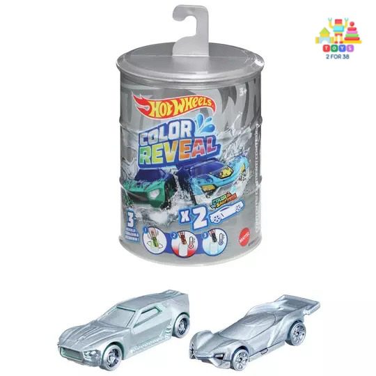 Hot Wheels Colour Reveal Toy Cars Assortment - Pack of 2