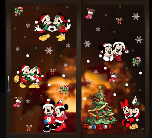 Minnie & Mickey Christmas Window Stickers