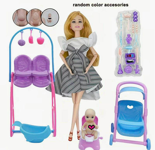 Stylish Pregnant Mom Belly Educational Toy Set