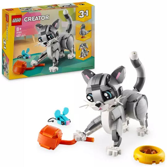LEGO Creator 3in1 Playful Cat Figure, Toy Animal Set