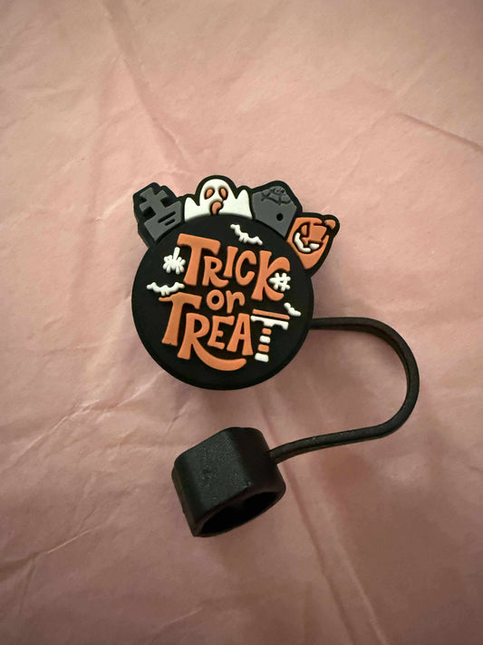 Trick or treat straw topper