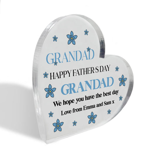 Happy Fathers Day Gifts For Grandad plaque