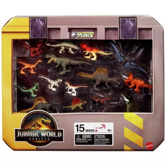 Jurassic World Rebirth Minis Pack, 15 Mini Dinosaur Figures