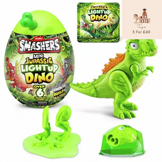 Zuru Smashers Jurassic Mini Light-up Dino Playset