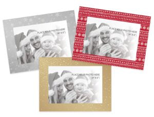 Photo Frame Christmas Cards Pack of 5 4×6 Aperture Festive Cards