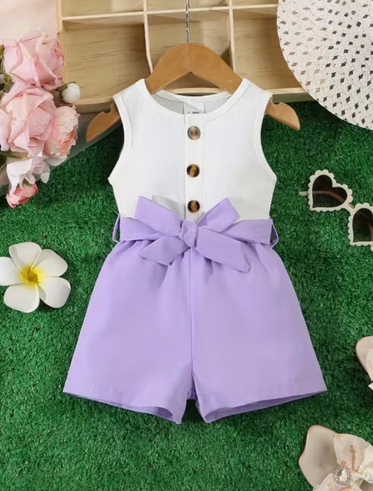 Spring and Summer Fashionable Cute Vest Shorts Bodysuit