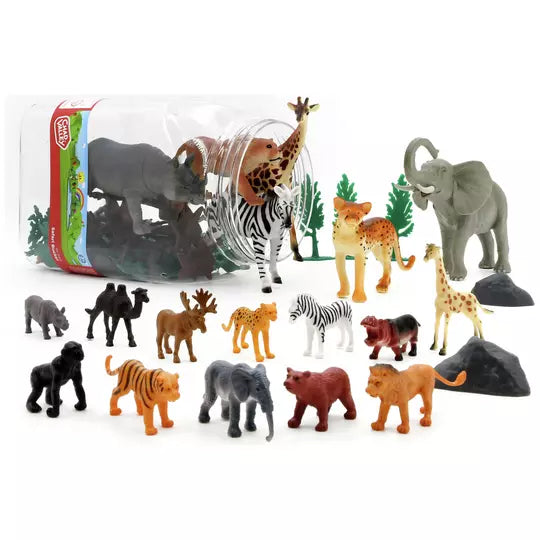 Chad Valley Safari Toy Animals Bucket-50 Pieces