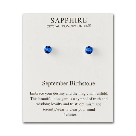 September (Sapphire) Birthstone Earrings