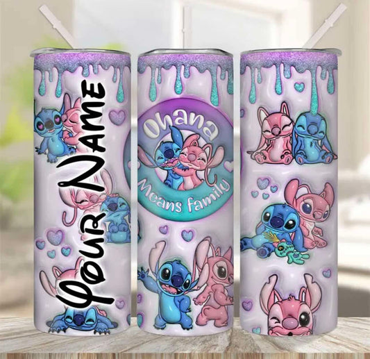 Personalised Stitch & Angel Tumbler