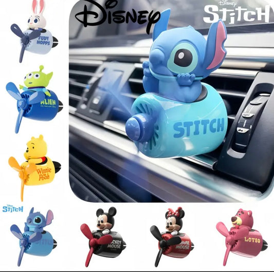 Disney Cute Car Vent Clip Fan & Air Freshener (2 Pads Included)