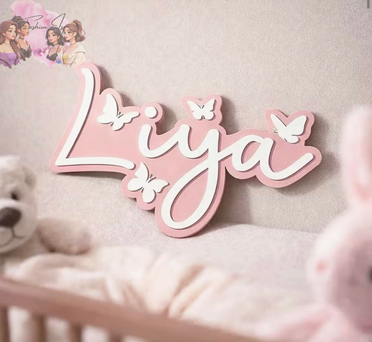2D Personalized Baby Name Wall Decor