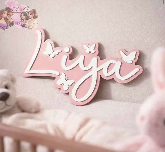 2D Personalized Baby Name Wall Decor