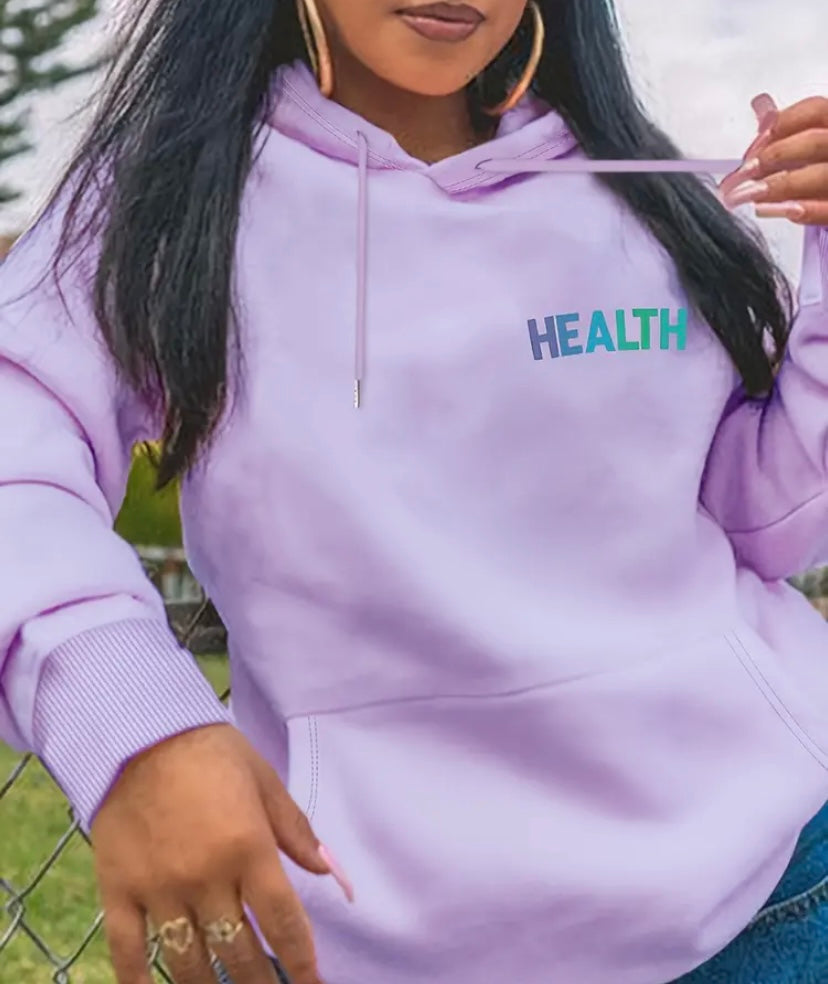 Womens Casual Printed Graphic Hoodie mental health