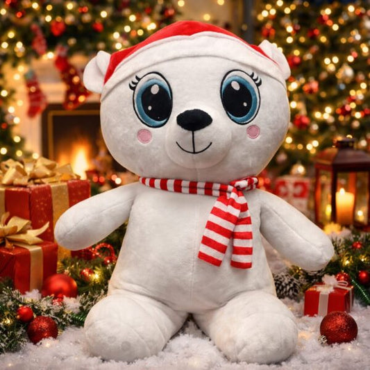 Large Christmas Plush Polar Bear Soft Toy 60cm