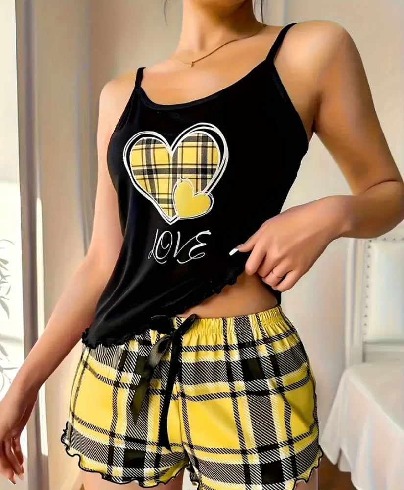 Ladies heart pyjamas