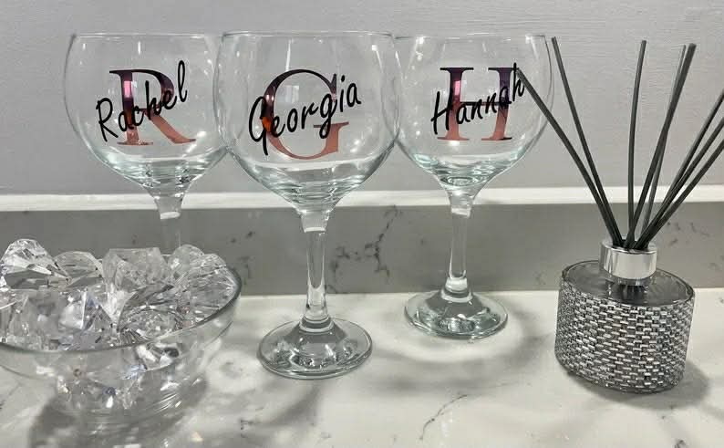 Personalised wine glass