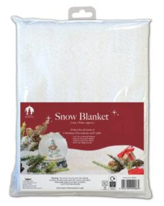 White Artificial Fake Snow Blanket Sheet 2.4m x 90cm