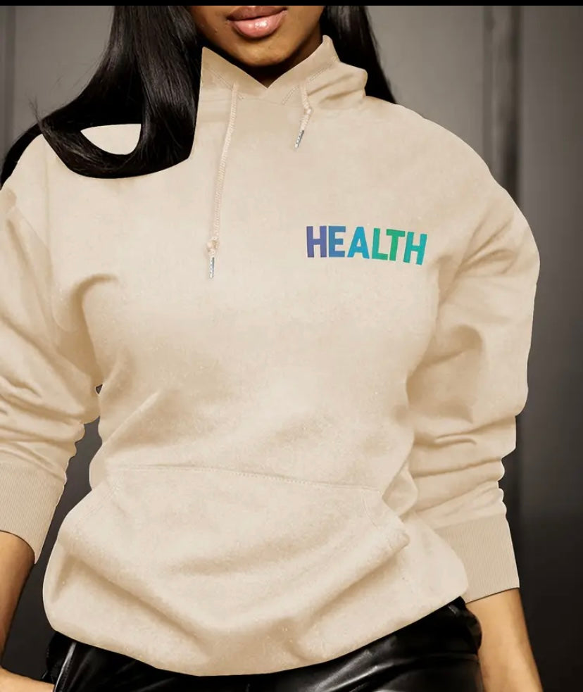 Womens Casual Printed Graphic Hoodie mental health