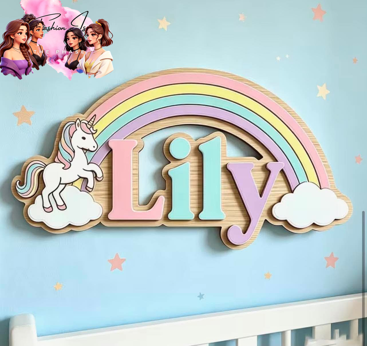 2D  Custom Personalized Wooden Nameplate