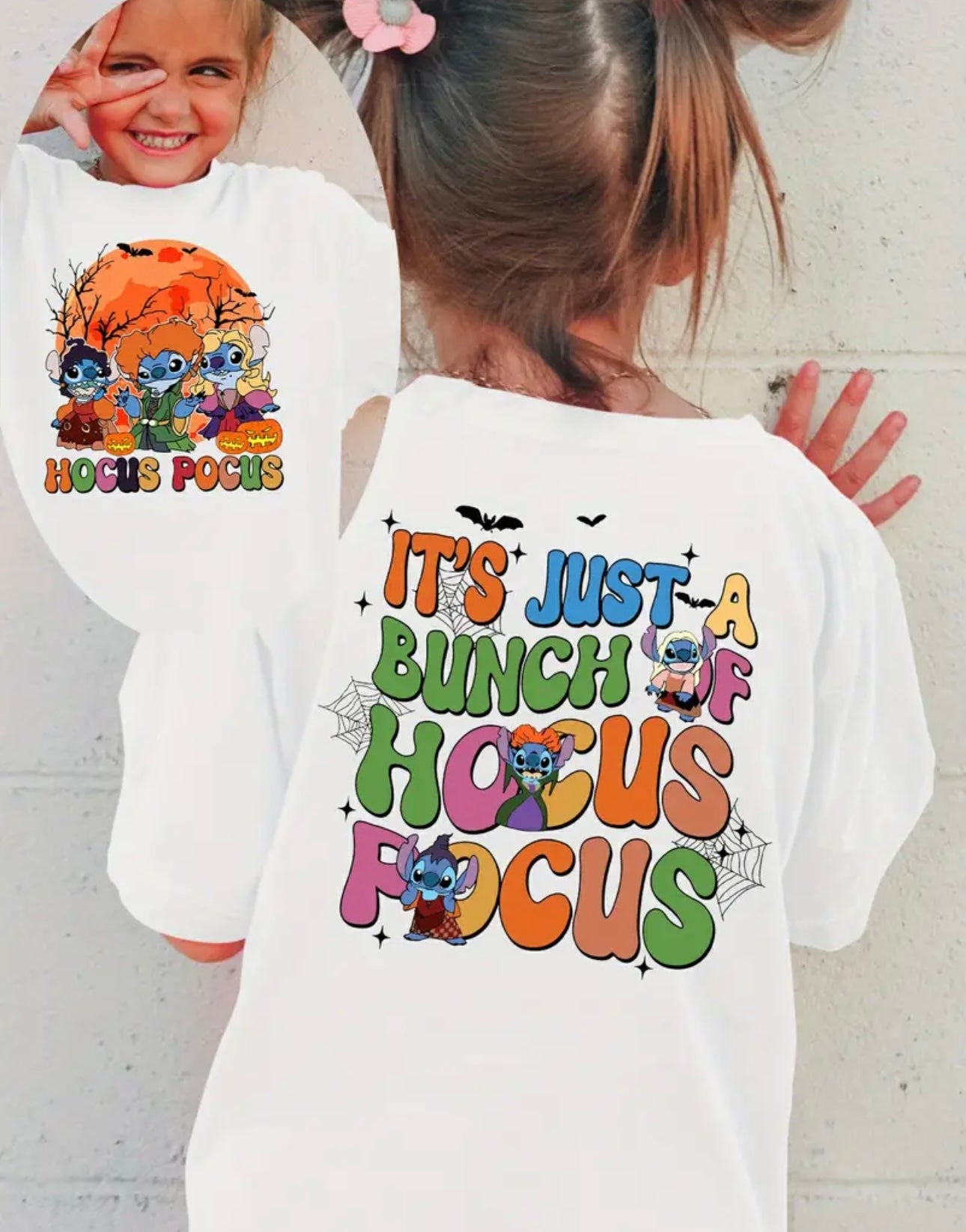 Girls' Halloween T-Shirt - IT'S JUST A BUNCH OF HOCUS POCUS
