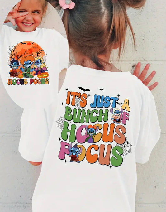 Girls' Halloween T-Shirt - IT'S JUST A BUNCH OF HOCUS POCUS