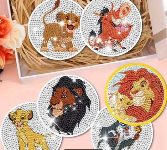 The lion king 6pc  Dimond art coasters