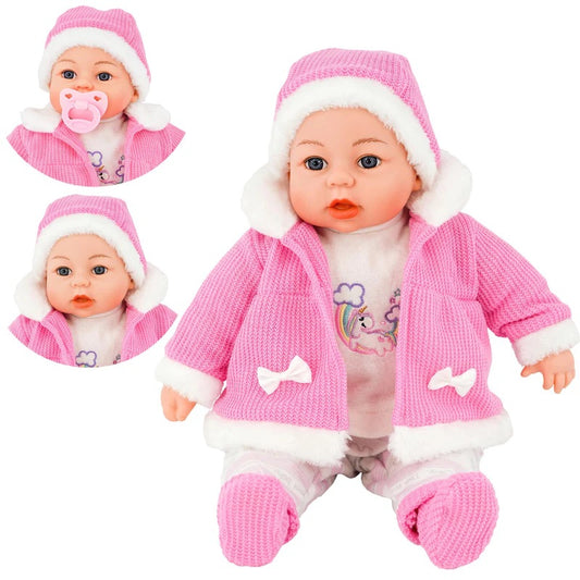 Bibi Girl Doll In Pink Coat