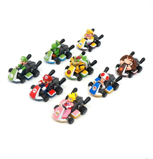 8pcs Super Mario Kart Pull Back Cars