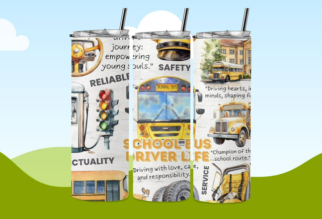 School bus driver life 20oz tumbler