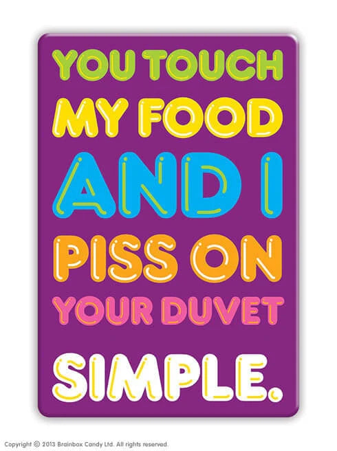 Touch My Food - Fridge Magnet