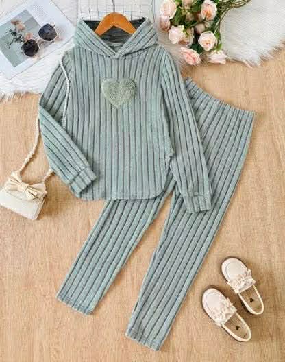 Girls Heart Pattern 2Pc Set