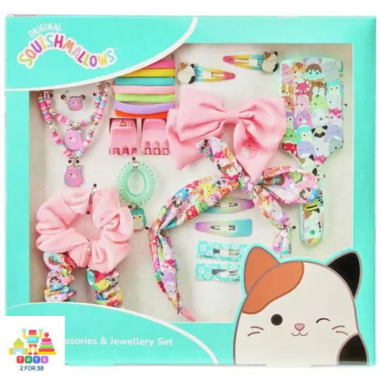 Squishmallows 24 Pieces Hair and Jewellery Set