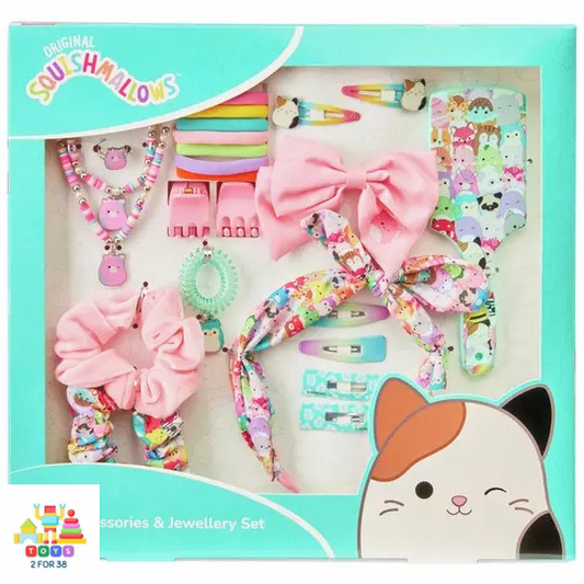 Squishmallows 24 Pieces Hair and Jewellery Set