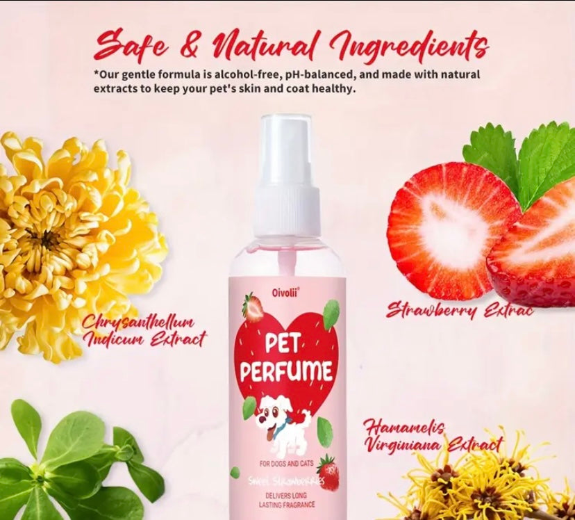 Pet perfume strawberry scent