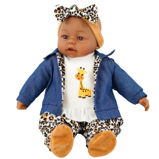 BiBi Black Baby Doll Cheetah