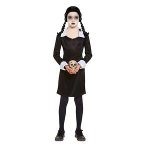 Wednesday Black Dress Scary Daughter Halloween Costume