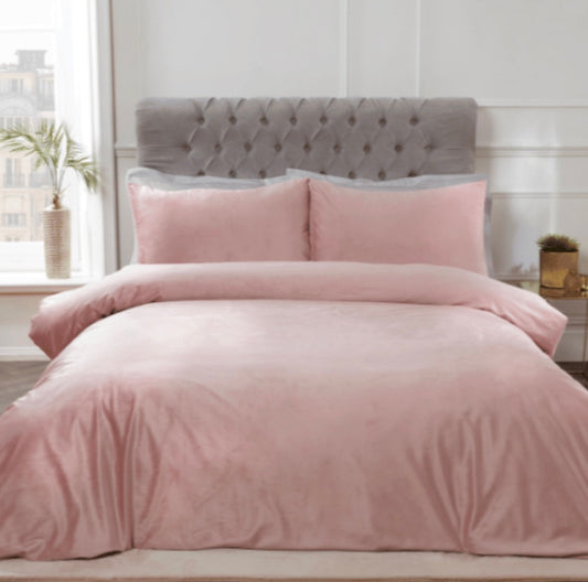 MATT VELVET BLUSH DUVET SET