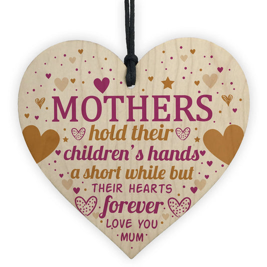 Mother hold their child hand plaque